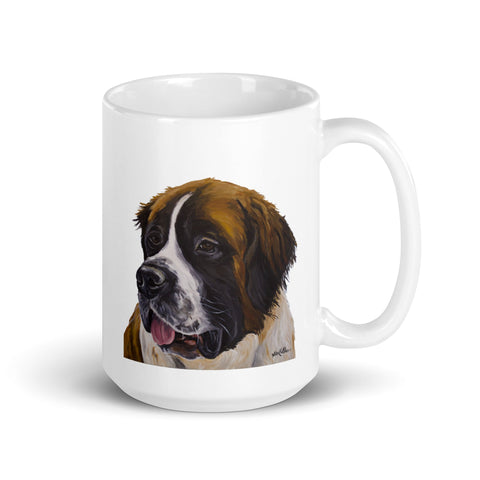 Saint Bernard Mug, Dog Coffee Mug, 15oz Saint Bernard Dog Mug