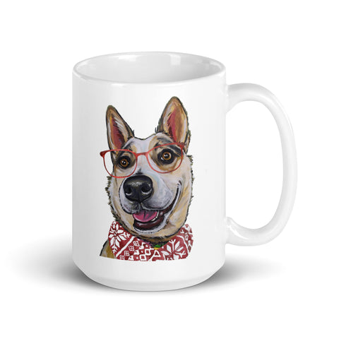 Dog Mug 'Australian Cattle Dog', Christmas Coffee Mug, 15oz Dog Mug