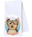 Yorkie Puppy Cut - Tomoyo Pitcher Kitchen Tea Towel Size 12" x 18" 100% Cotton