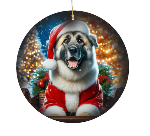 Anatolian Shepherd - Best of Breed DCR Christmas Tree Porcelain Ornament Double Sided