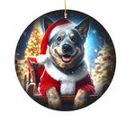 Australian Cattle Dog Blue - Best of Breed DCR Christmas Tree Porcelain Ornament Double Sided