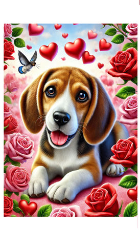 Beagle - Best of Breed DCR Valentines Day Outdoor House and Garden Flag