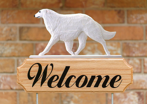 Borzoi White - Michael Park Collection Dog in Gait Welcome Stake