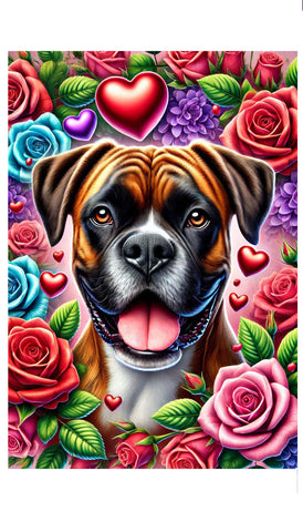 Boxer Brindle - Best of Breed DCR Valentines Day Outdoor House and Garden Flag