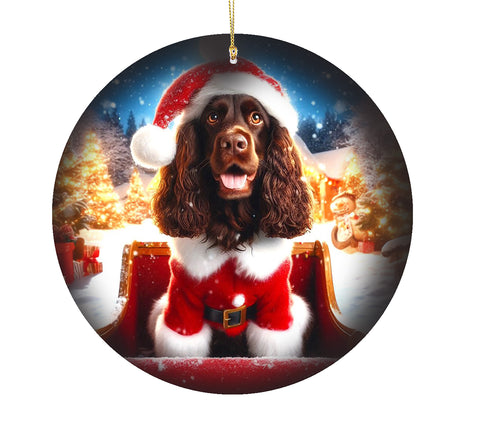 Boykin Spaniel  - Best of Breed DCR Christmas Tree Porcelain Ornament Double Sided