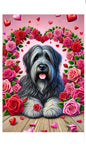 Briard Grey - Best of Breed DCR Valentines Day Outdoor House and Garden Flag