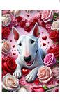 Bull Terrier White - Best of Breed DCR Valentines Day Outdoor House and Garden Flag