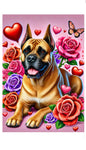 Cane Corso Fawn - Best of Breed DCR Valentines Day Outdoor House and Garden Flag