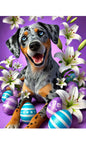 Catahoula Leopard Brown - Best of Breed DCR Easter Holiday    Outdoor House and Garden Flag