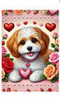 Cavachon - Best of Breed DCR Valentines Day Outdoor House and Garden Flag