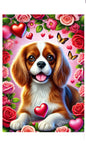 Cavalier King Charles Blenheim - Best of Breed DCR Valentines Day Outdoor House and Garden Flag