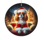Cavalier King Charles Blenheim - Best of Breed DCR Christmas Tree Porcelain Ornament Double Sided
