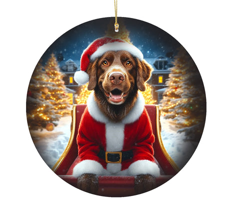 Chesapeake Bay Retriever - Best of Breed DCR Christmas Tree Porcelain Ornament Double Sided