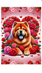 Chow Red - Best of Breed DCR Valentines Day Outdoor House and Garden Flag