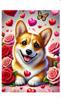 Corgi Pembroke Fawn -  Best of Breed DCR Valentines Day Outdoor House and Garden Flag