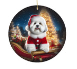 Coton De Tulear -  Best of Breed DCR Christmas Tree Porcelain Ornament Double Sided