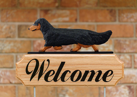 Dachshund Longhaired Black and Tan -  Michael Park Collection Dog in Gait Welcome Stake