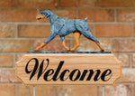 Doberman Natural Ears Blue and Tan -  Michael Park Collection Dog in Gait Welcome Stake