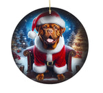 Dogue De Bordeaux -  Best of Breed DCR Christmas Tree Porcelain Ornament Double Sided