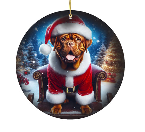 Dogue De Bordeaux -  Best of Breed DCR Christmas Tree Porcelain Ornament Double Sided
