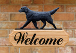 Flat Coated Retriever Black -  Michael Park Collection Dog in Gait Welcome Stake