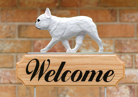 French Bulldog White -  Michael Park Collection Dog in Gait Welcome Stake