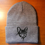 French Bulldog - Embroidered Knit Hats