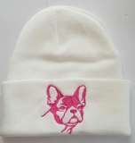 French Bulldog - Embroidered Knit Hats