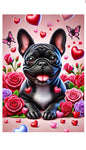 French Bulldog Black- Best of Breed DCR Valentines Day Outdoor House and Garden Flag