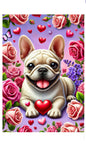 French Bulldog Cream - Best of Breed DCR Valentines Day Outdoor House and Garden Flag