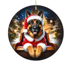 German Shepherd - Best of Breed DCR Christmas Tree Porcelain Ornament Double Sided