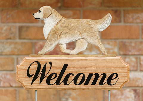 Golden Retriever Cream - Michael Park Collection Dog in Gait Welcome Stake