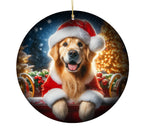 Golden Retriever - Best of Breed DCR Christmas Tree Porcelain Ornament Double Sided