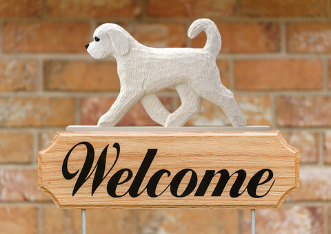 Goldendoodle White -  Michael Park Collection Dog in Gait Welcome Stake