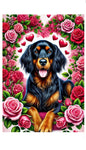 Gordon Setter - Best of Breed DCR Valentines Day Outdoor House and Garden Flag