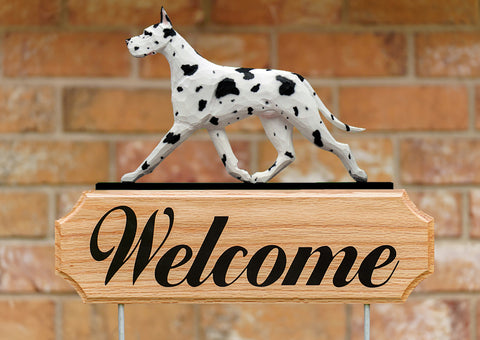 Great Dane Harlequin -  Michael Park Collection Dog in Gait Welcome Stake