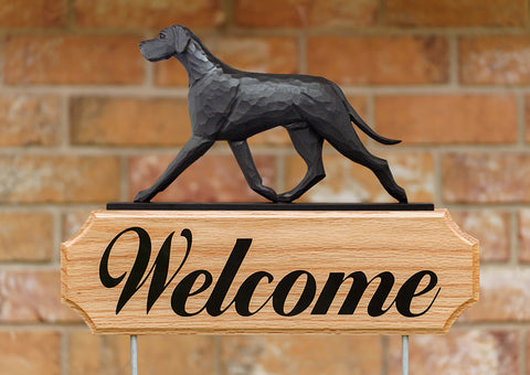 Great Dane Natural Ears Black -  Michael Park Collection Dog in Gait Welcome Stake