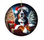 Greater Swiss Mountain Dog - Best of Breed DCR Christmas Tree Porcelain Ornament Double Sided
