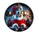 Greyhound Brindle -  Best of Breed DCR Christmas Tree Porcelain Ornament Double Sided