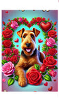 Irish Terrier -  Best of Breed DCR Valentines Day Outdoor House and Garden Flag