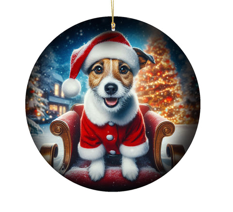 Jack Russell - Best of Breed DCR Christmas Tree Porcelain Ornament Double Sided