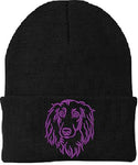 Dachshund Longhaired - Embroidered Knit Hats