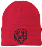 Dachshund Longhaired - Embroidered Knit Hats