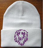 Dachshund Longhaired - Embroidered Knit Hats