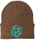 Dachshund Longhaired - Embroidered Knit Hats