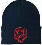 Dachshund Longhaired - Embroidered Knit Hats