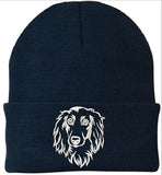 Dachshund Longhaired - Embroidered Knit Hats