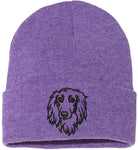 Dachshund Longhaired - Embroidered Knit Hats