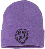 Dachshund Longhaired - Embroidered Knit Hats