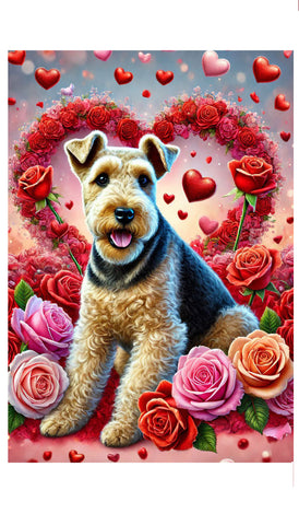 Lakeland Terrier -  Best of Breed DCR Valentines Day Outdoor House and Garden Flag